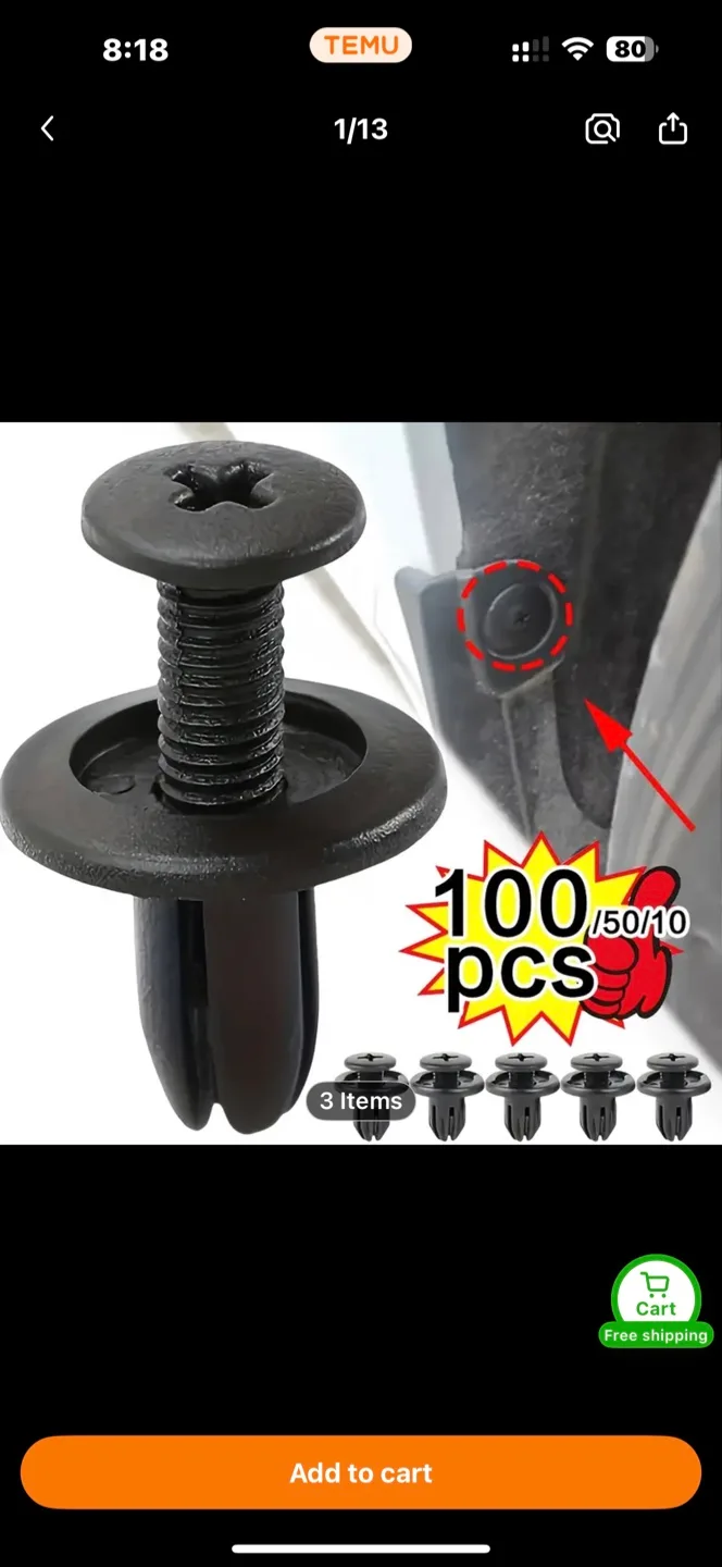 ‏Universal Car Fixing Clip - Auto Fender thumbnail