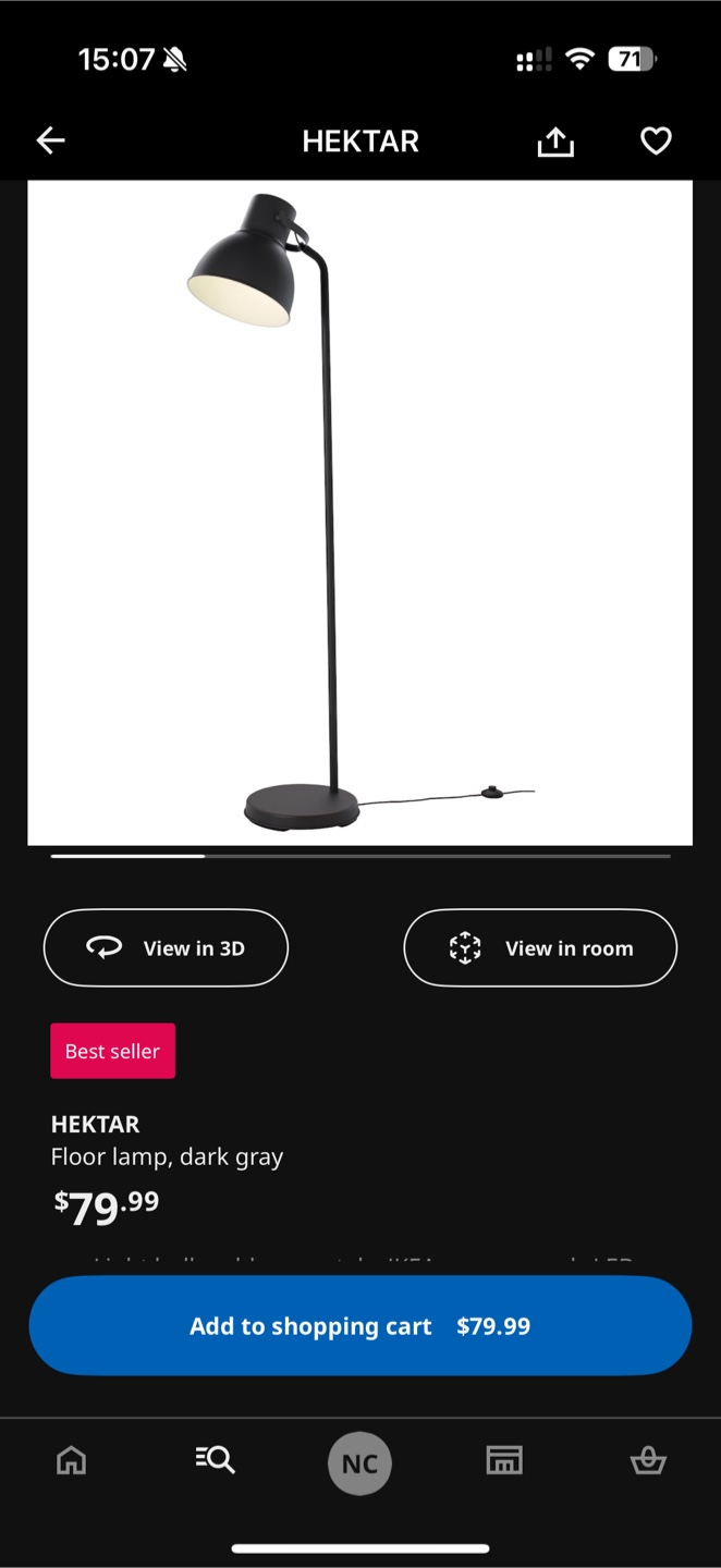 Must go 🚨IKEA Hektar Floor Lamp - Dark Gray - photo 3