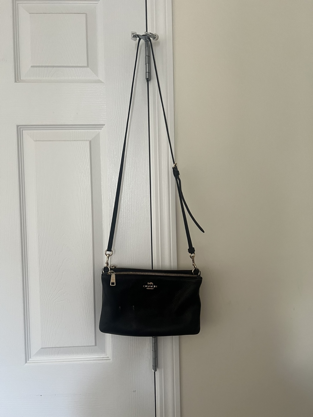 Coach Black Leather Crossbody Bag