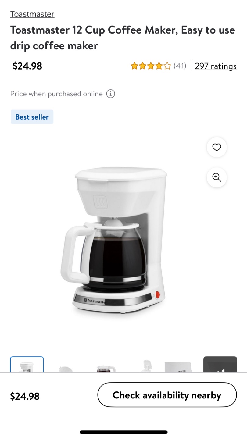 Toastmaster 12-Cup Coffee Maker - Like New!
