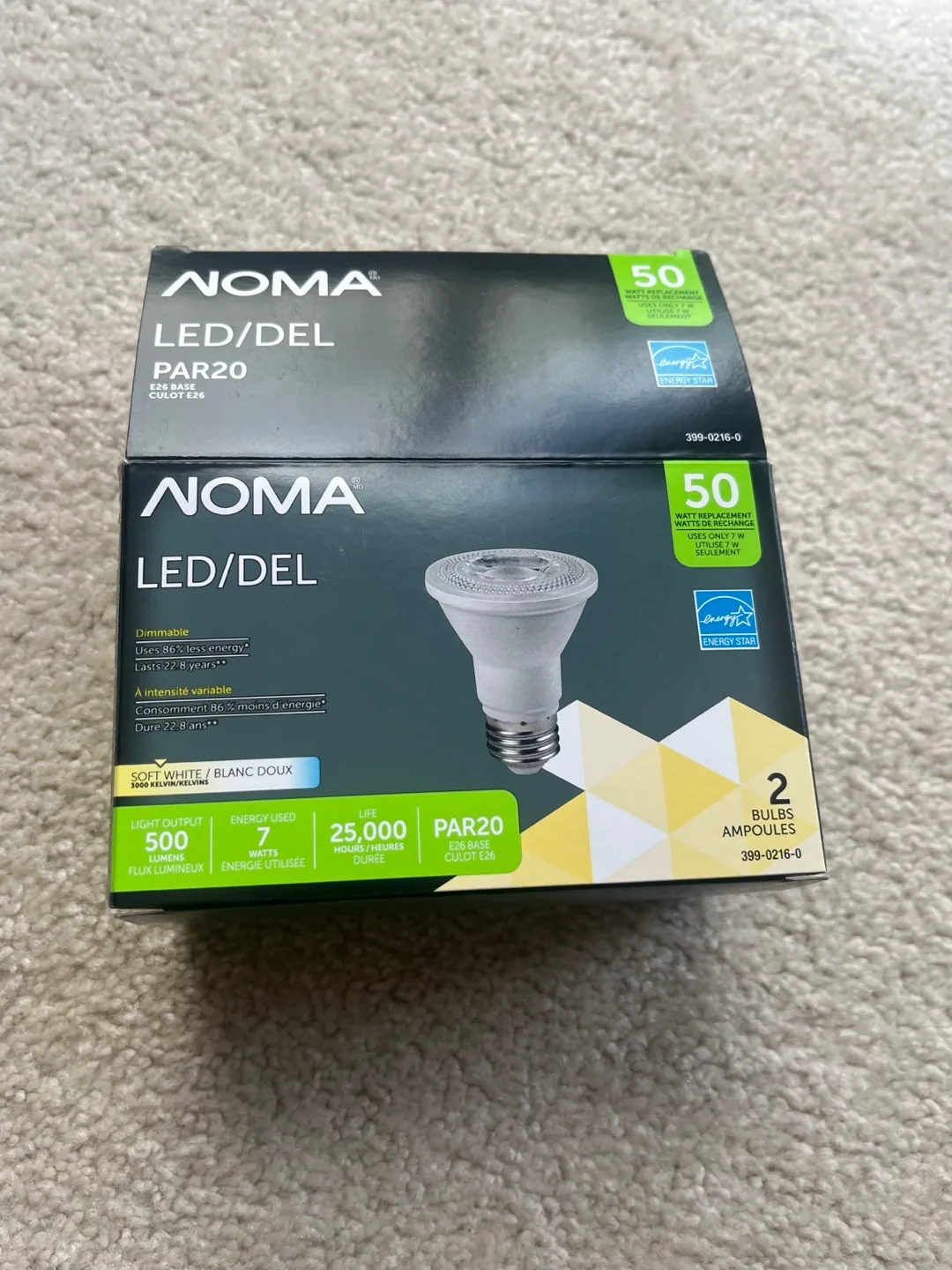 NOMA LED/DEL PAR20 Light Bulbs - 2 Pack thumbnail