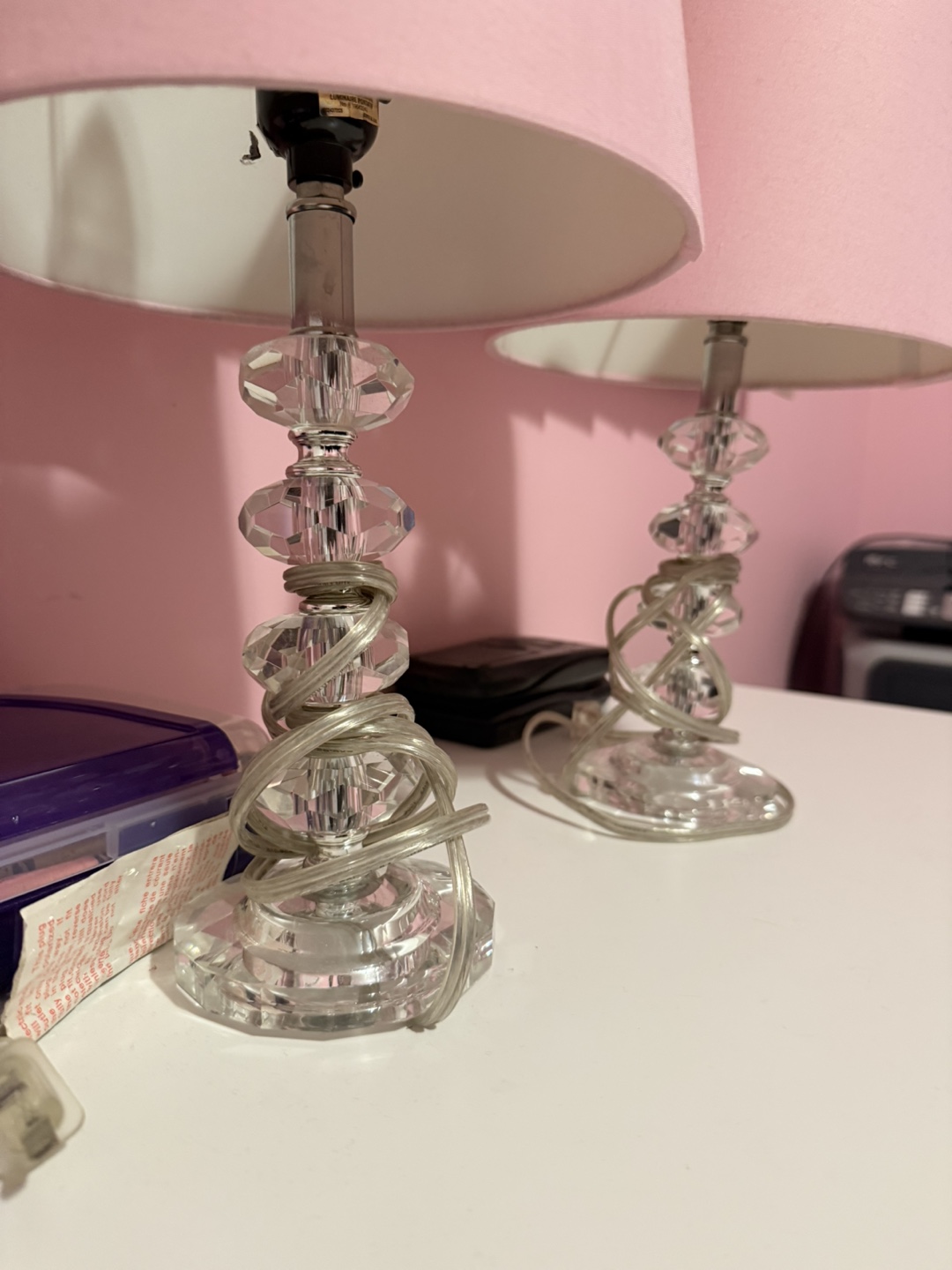 Pink Bedside Lamps - Set of 2 - photo 3