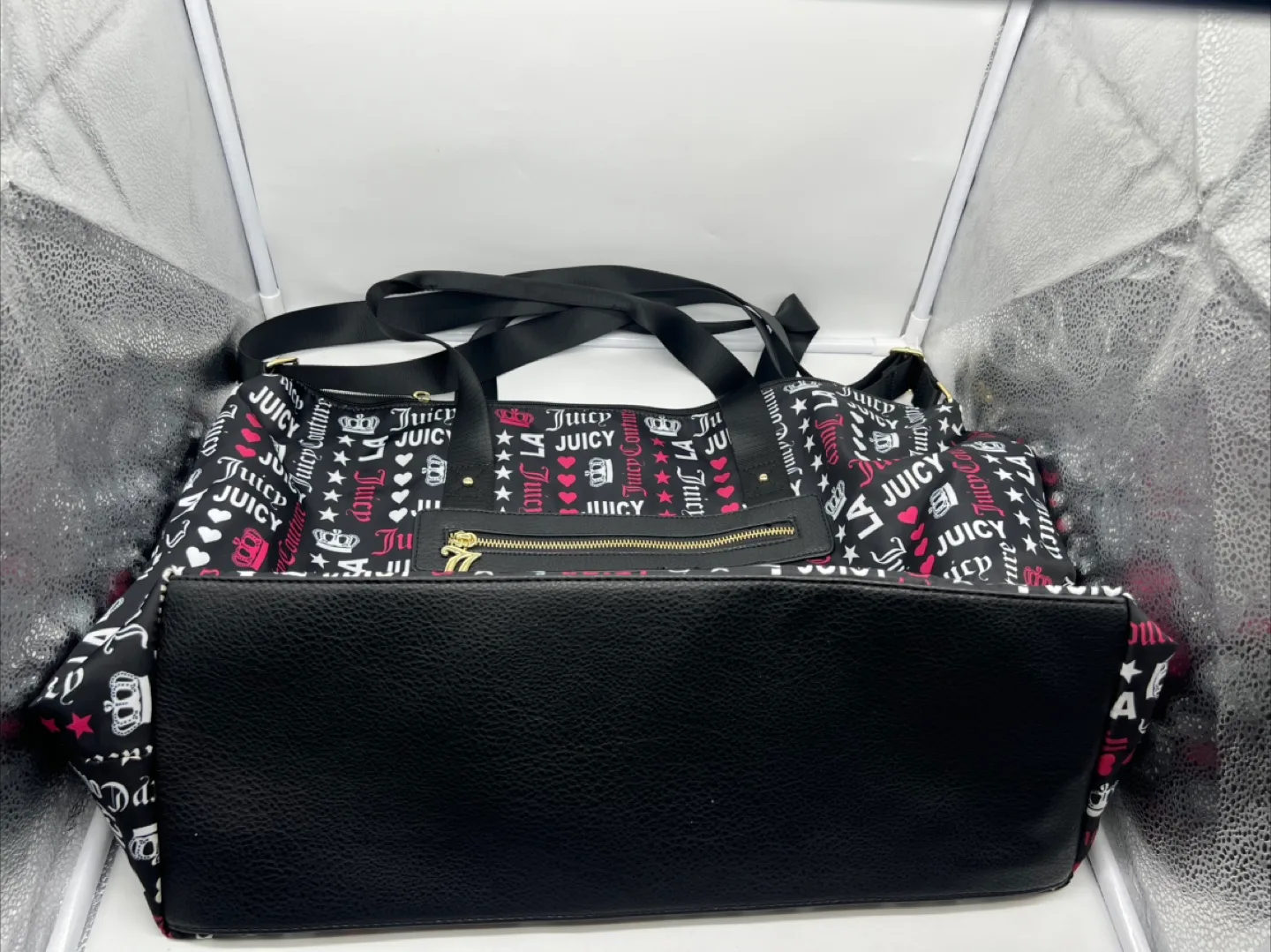 Juicy Couture Recycled Nylon Monogram Weekender Duffle Bag thumbnail