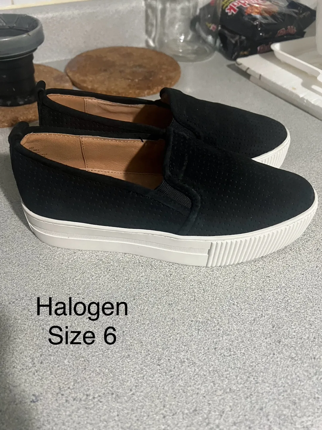 Halogen Black Slip-On Sneakers - Size 6 thumbnail