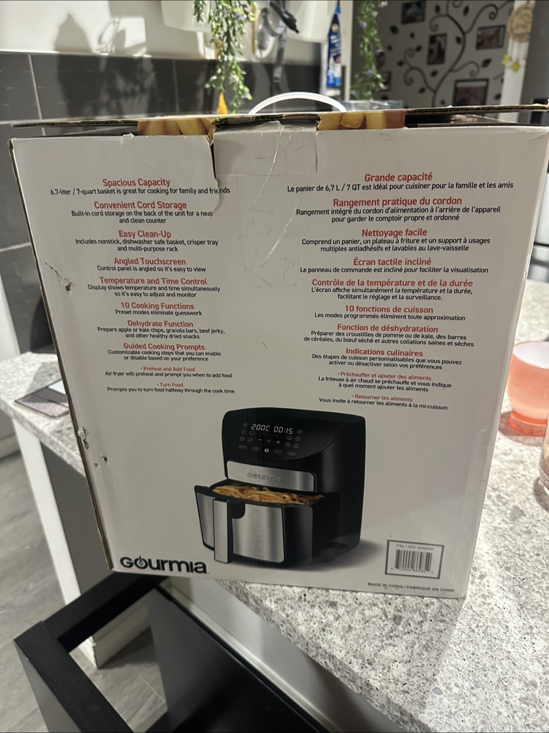 Gourmia 6.7L/7QT Digital Air Fryer - New in Box! - photo 4