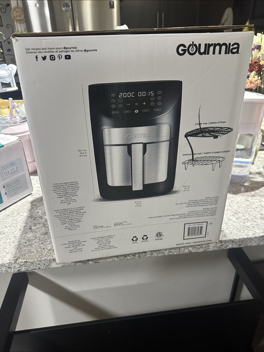 Gourmia 6.7L/7QT Digital Air Fryer - New in Box! - photo 2