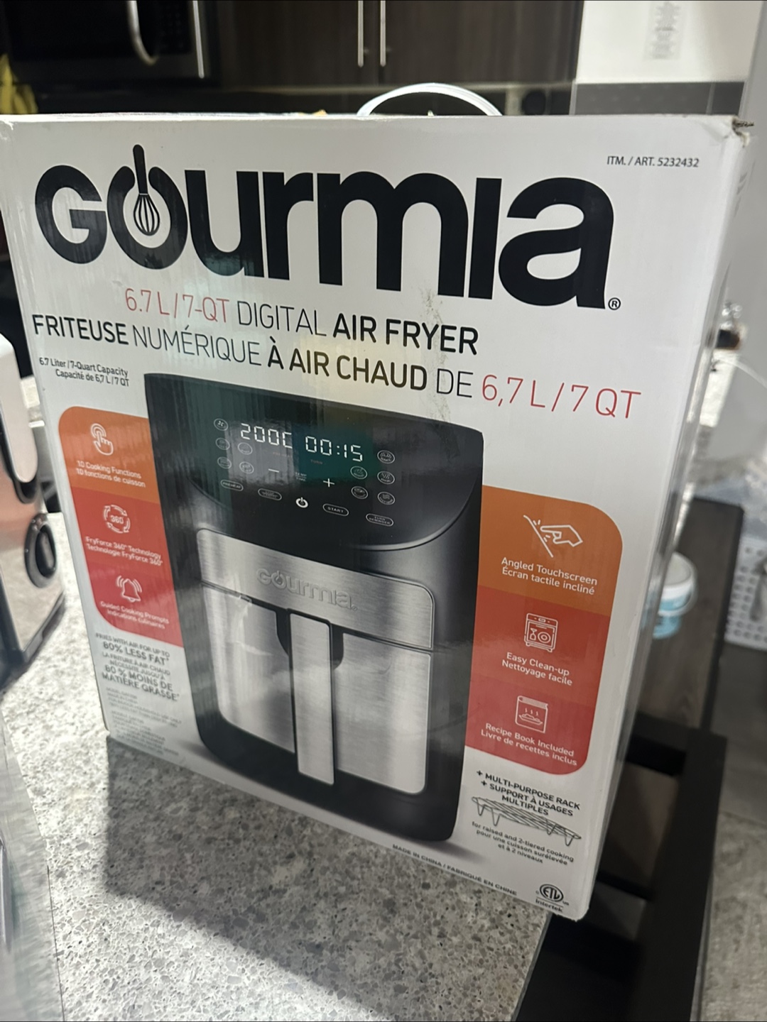 Gourmia 6.7L/7QT Digital Air Fryer - New in Box!