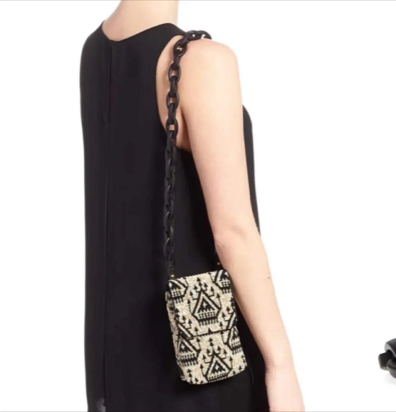 Tory Burch Beaded Phone Bag with Chain thumbnail