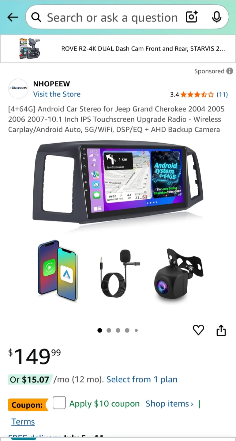 Jeep Grand Cherokee 2004-2007 Car Stereo System image indicator(9)