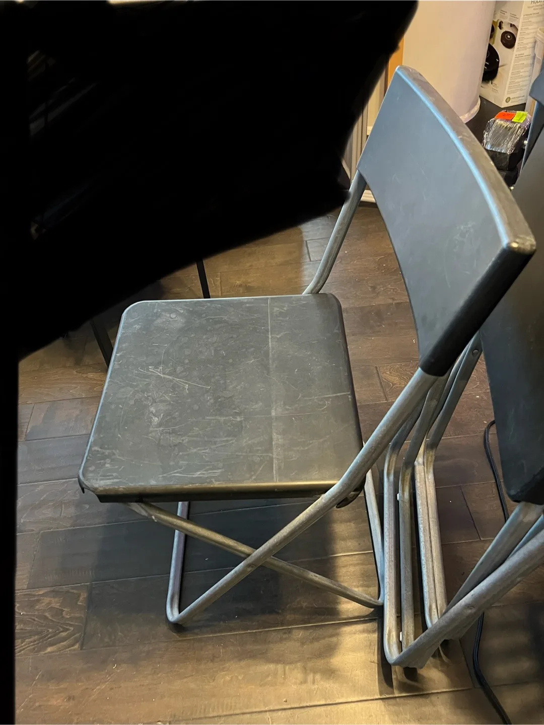 IKEA GUNDE Folding Chair - Black thumbnail