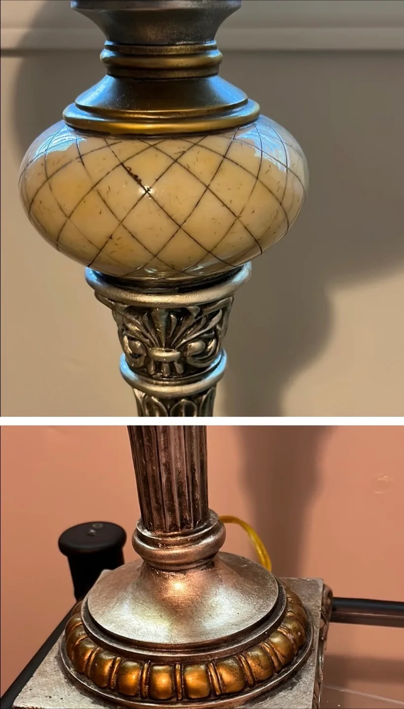 Vintage Style Table Lamp with stone accent image indicator(2)