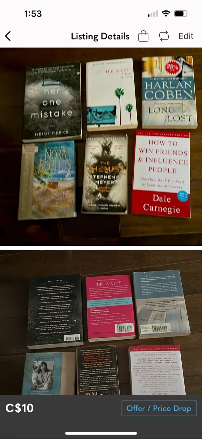 Mixed Lot of Novels & Books. Price for lot image indicator(7)
