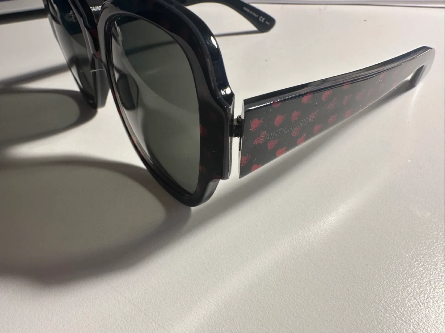 Saint Laurent Sunglasses - Black with Red Hearts image indicator(4)