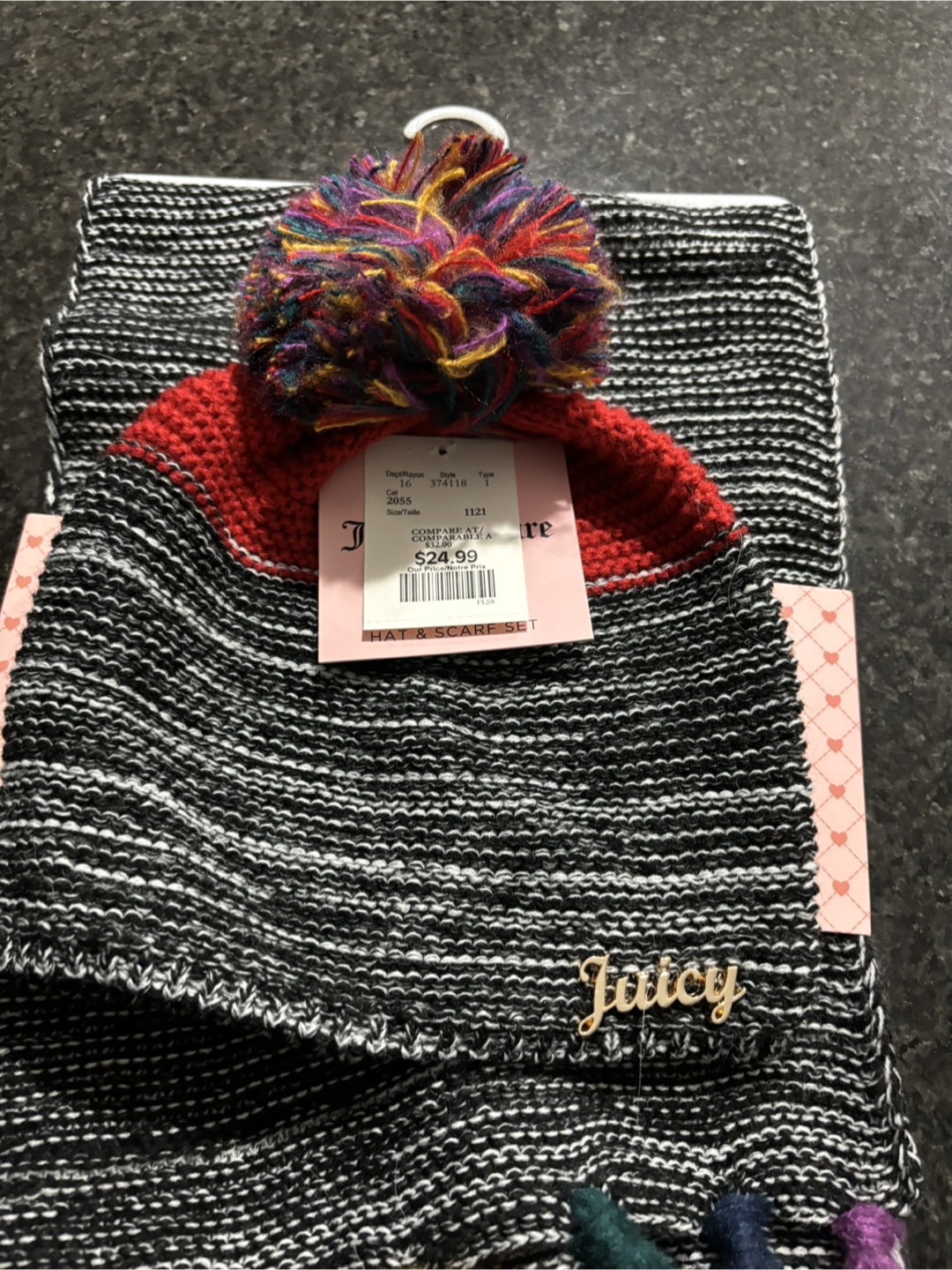 Juicy Couture Hat & Scarf Set - New - photo 2