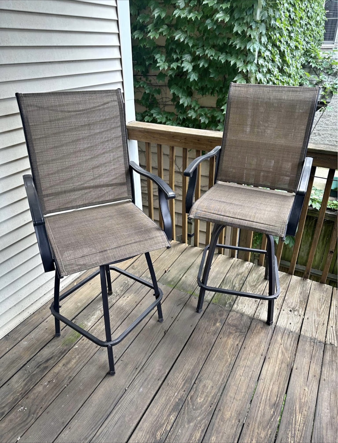 Set of 2 Outdoor Bar Stools