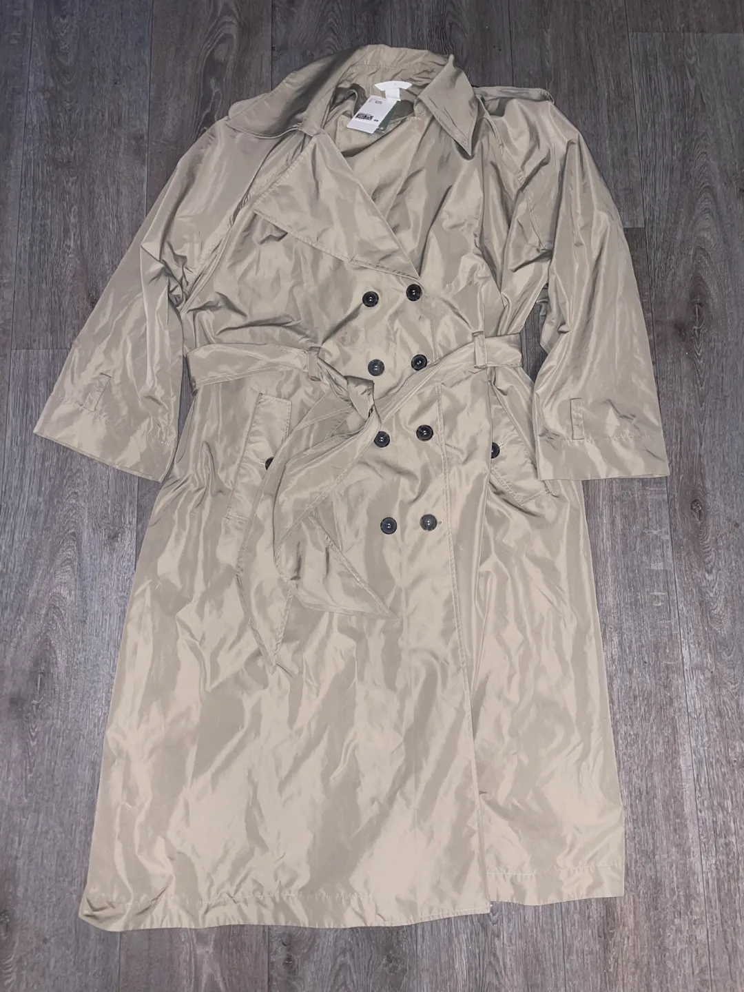 H&M Beige Trench Coat thumbnail