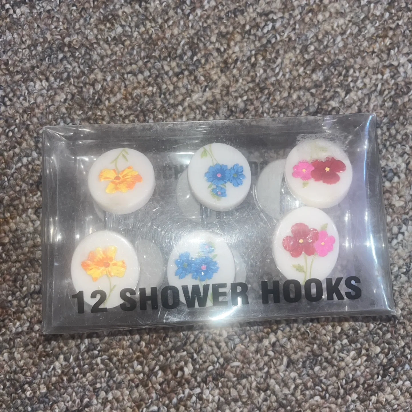 New 12 Floral Shower Hooks thumbnail