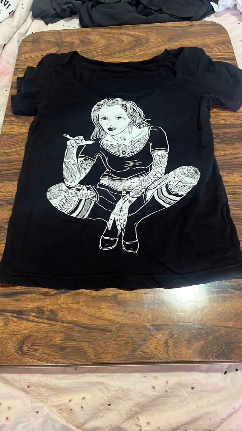Black Shirt No size Tag XL thumbnail