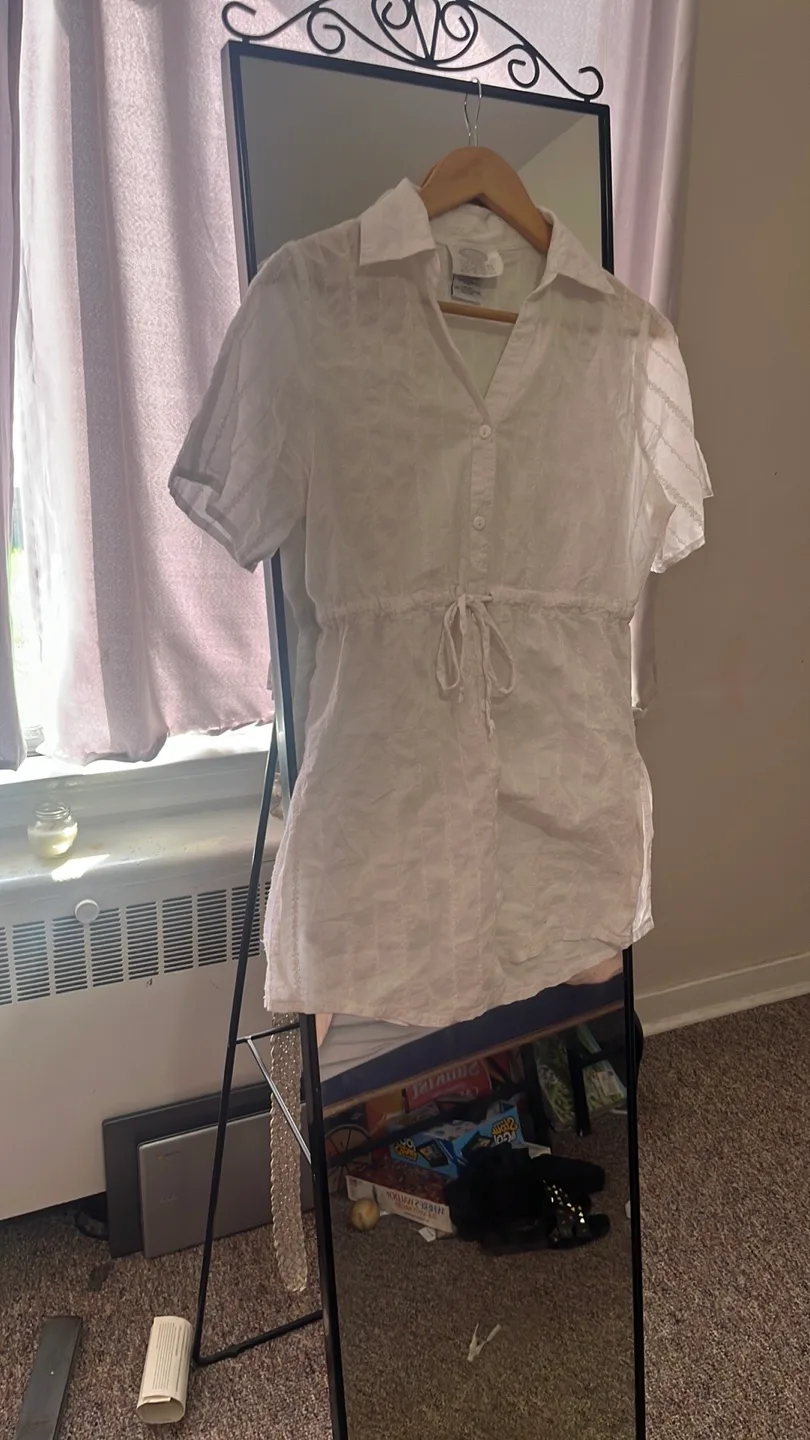 Cover Me White Button Down Shirt - Size M thumbnail