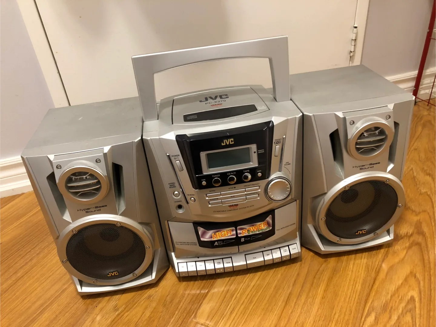 JVC PC-X270 CD and Cassette Portable Boombox thumbnail