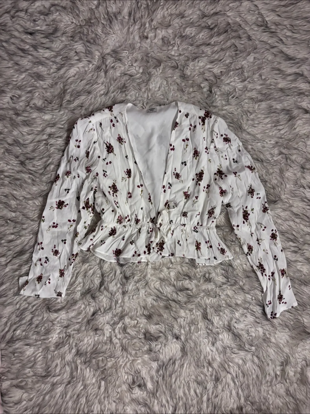 Sunday Best ‘Kimberly’ Blouse - White / Floral thumbnail