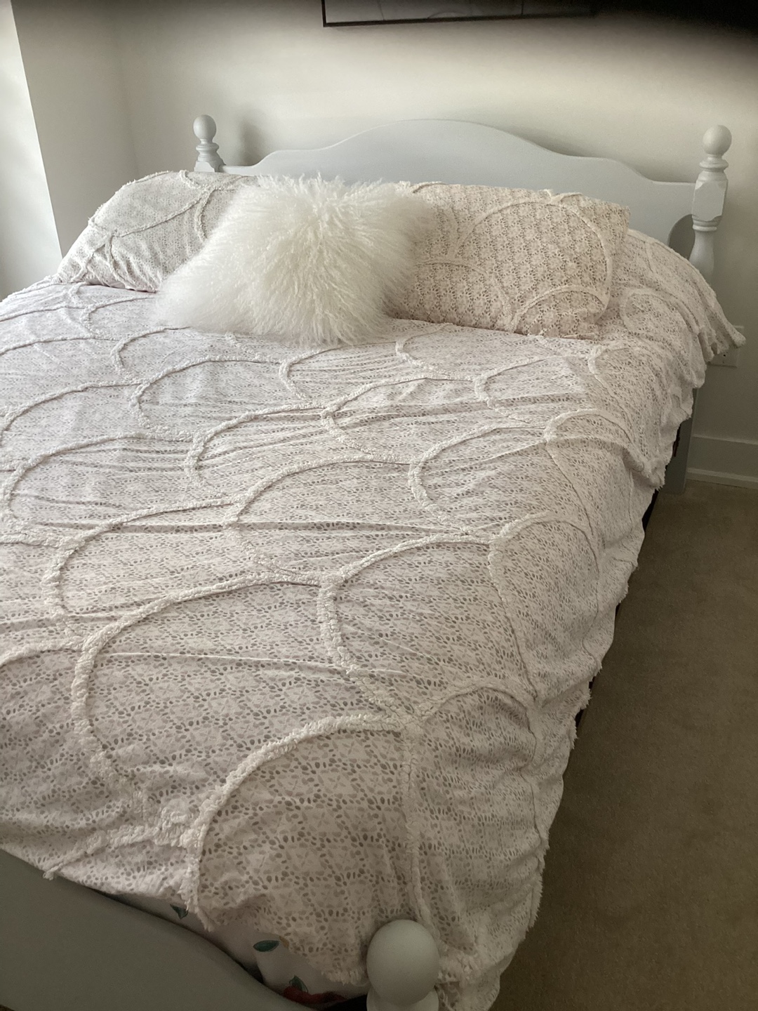 White Bed Frame & Bedding Set - photo 2