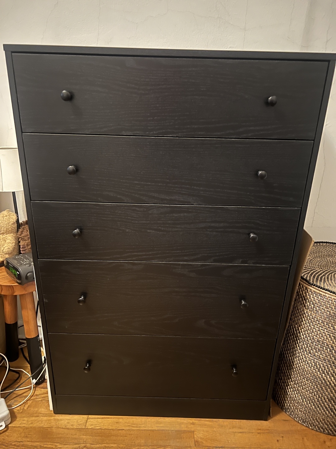 Black 5-Drawer Dresser