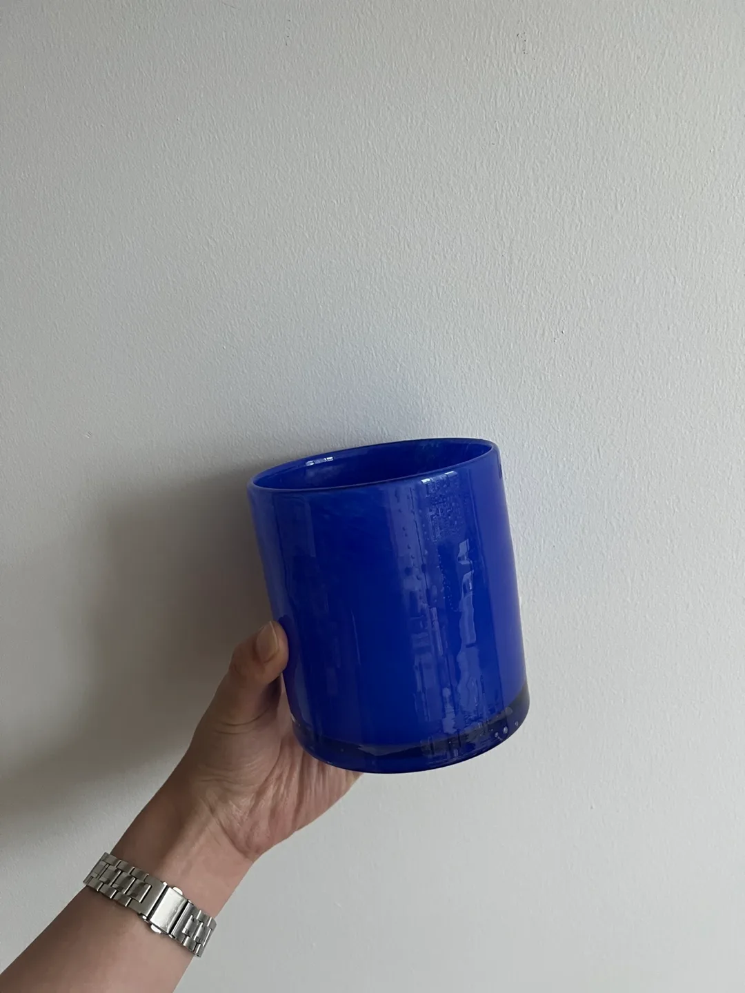 Blue Glass Vase #freecycle thumbnail