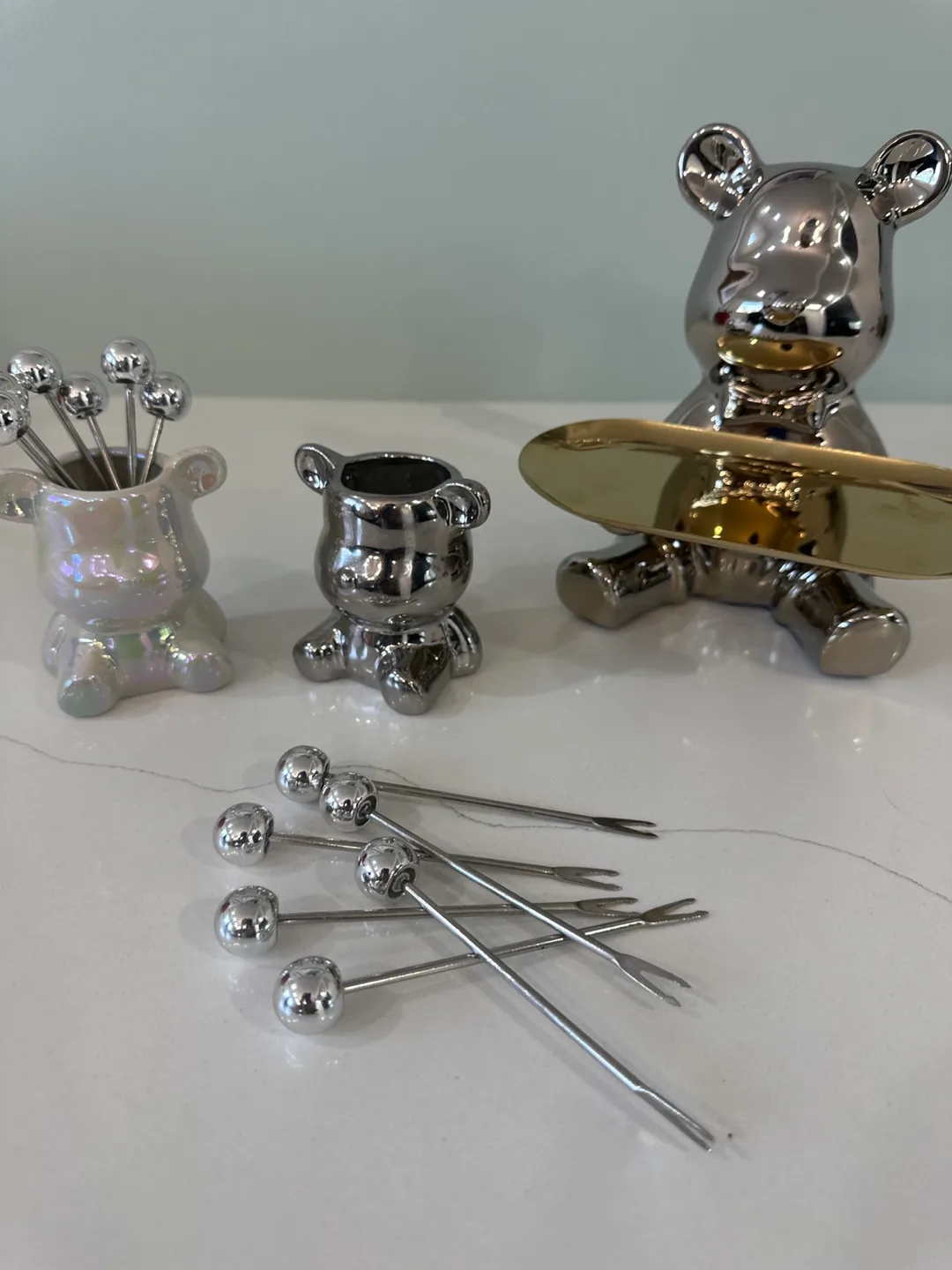 Bear Cocktail Forks Set image indicator(3)