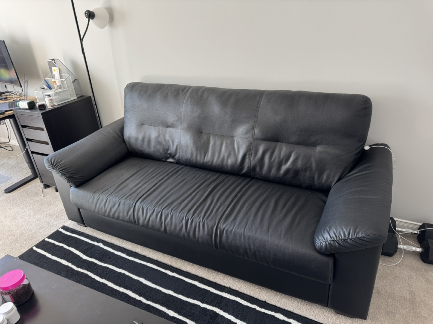 Black Ikea sofa. - photo 3