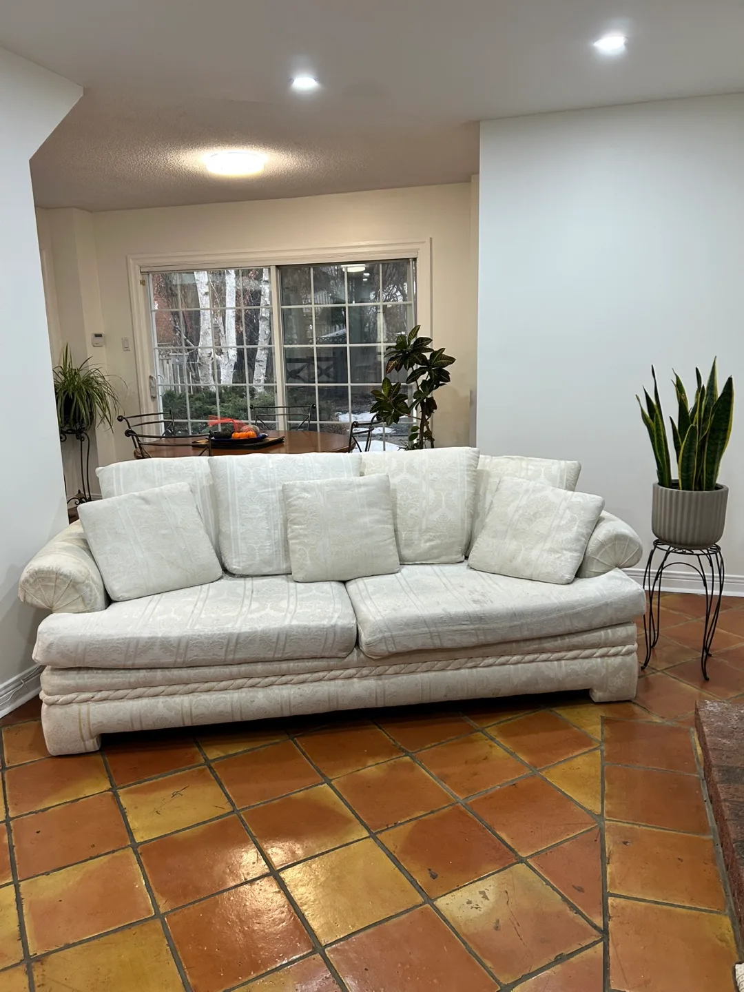 White Sofa & Loveseat Set thumbnail