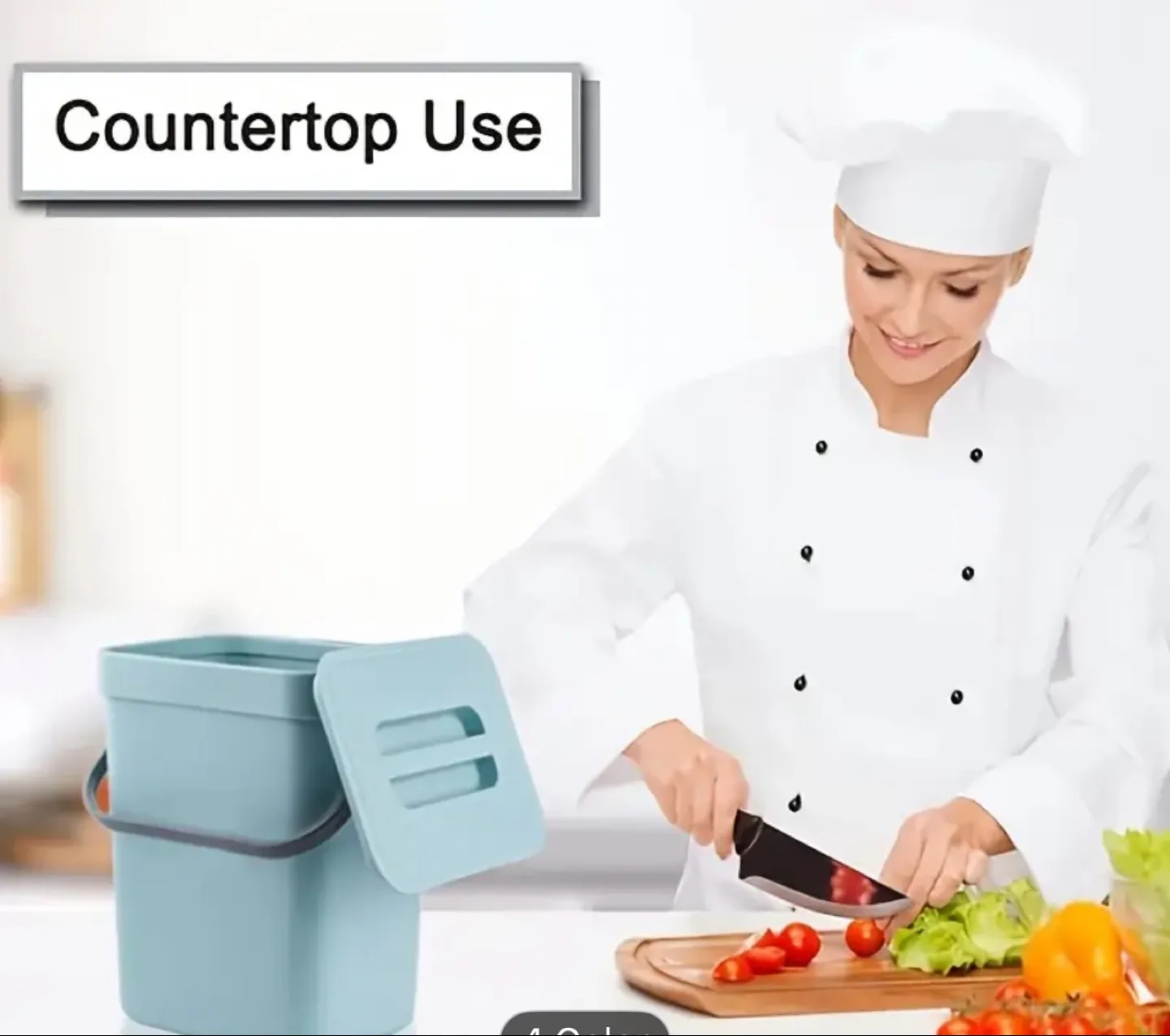 Hanging Kitchen Trash Can - Blue image indicator(2)