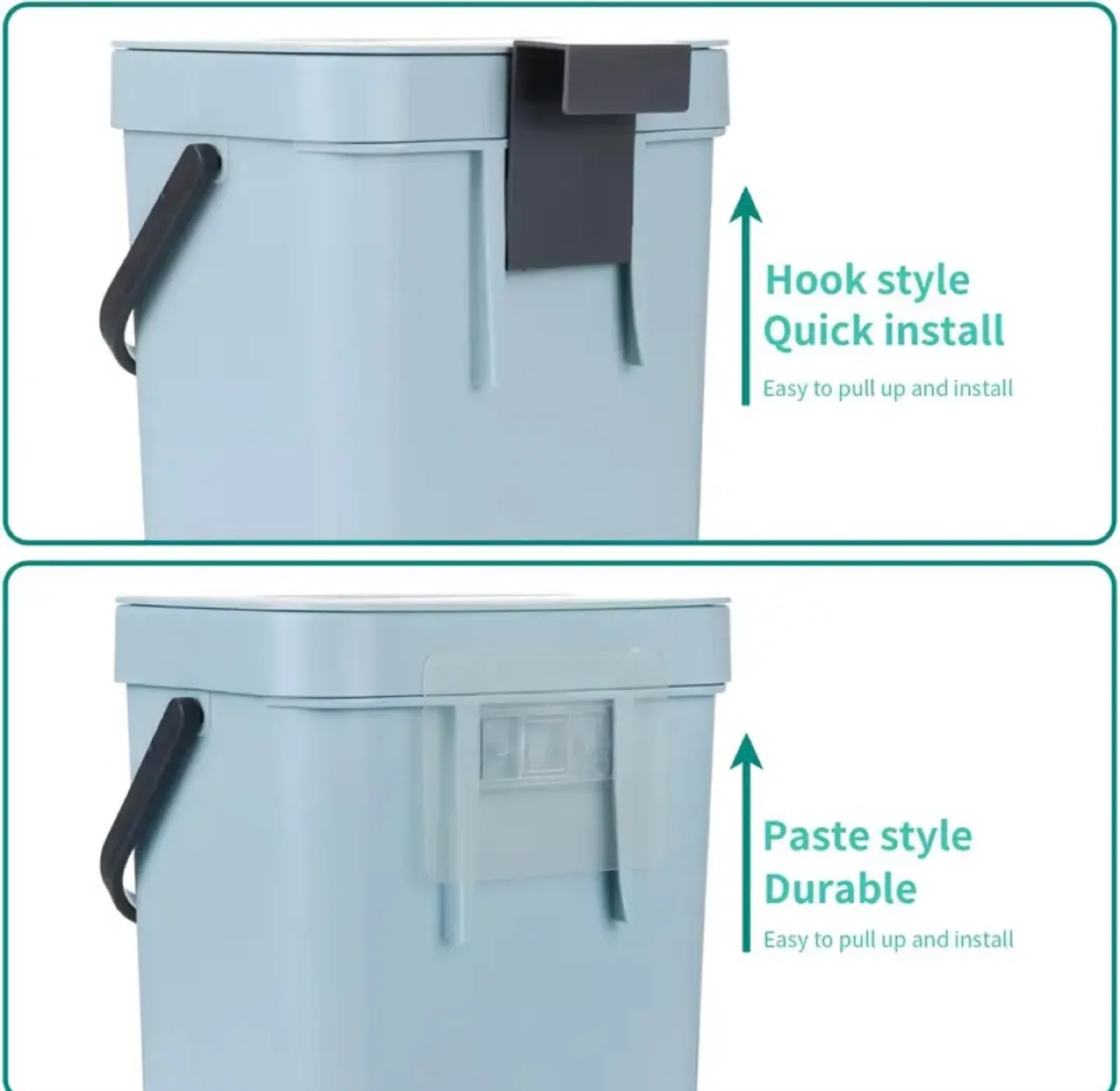 Hanging Kitchen Trash Can - Blue image indicator(3)