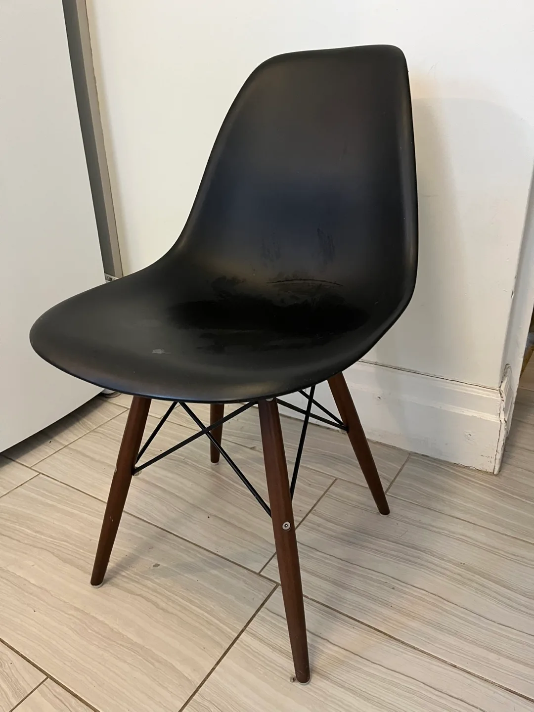 Mid century modern reproduction chairs, set of 4 thumbnail
