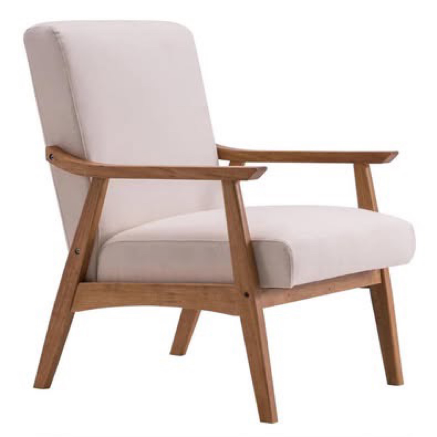 Mid-Century Modern Accent Armchair - Beige - photo 2
