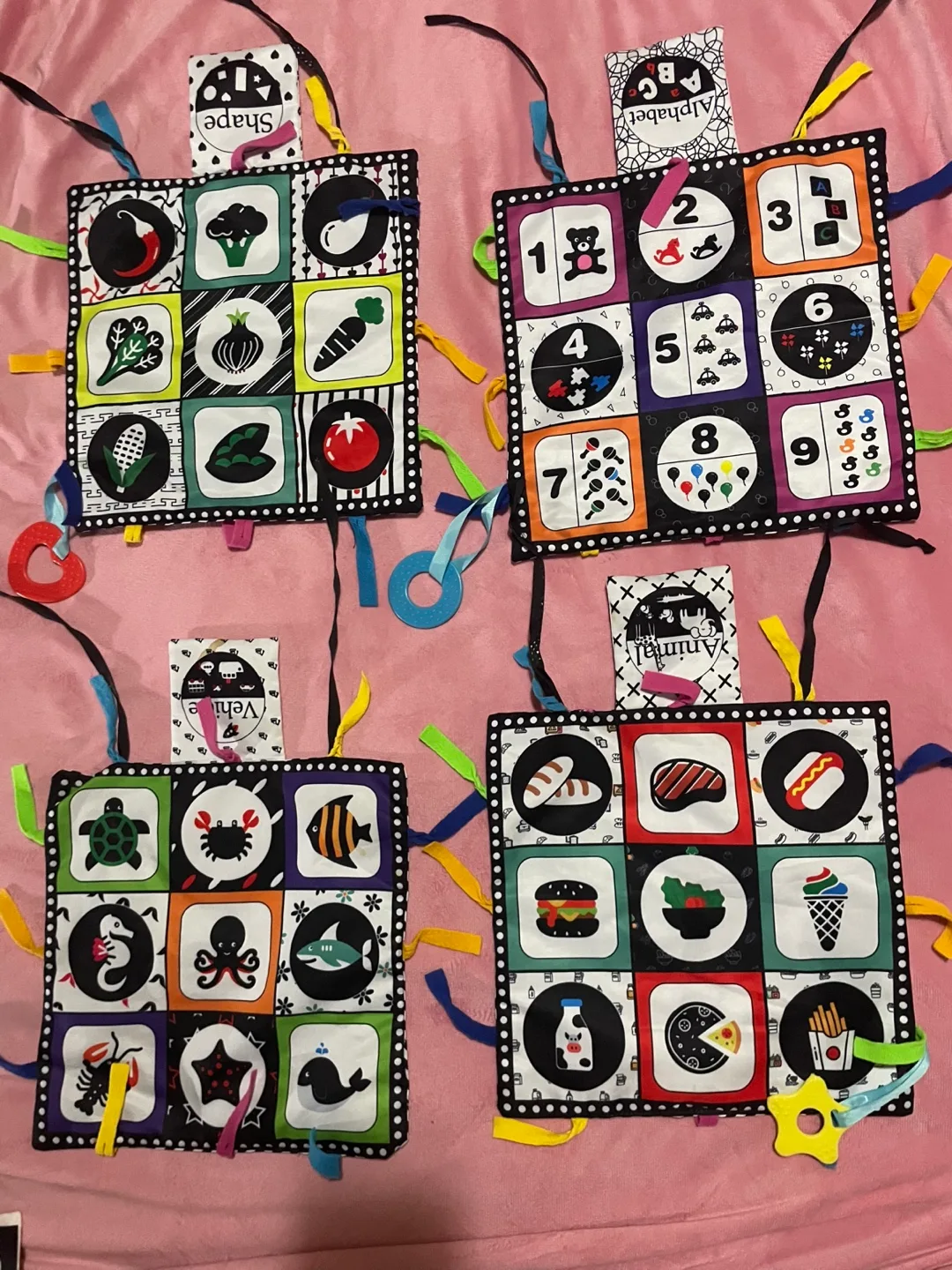 Baby Visual Stimulation and sensory Soft Cloth Books thumbnail