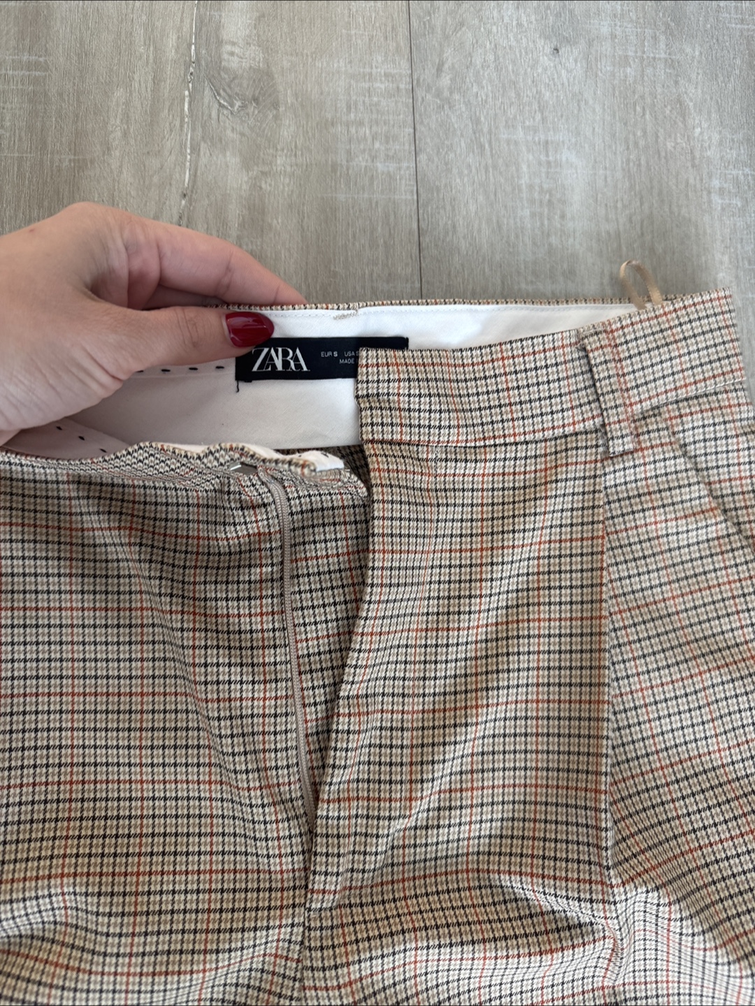 Zara Plaid Trousers - Size S
