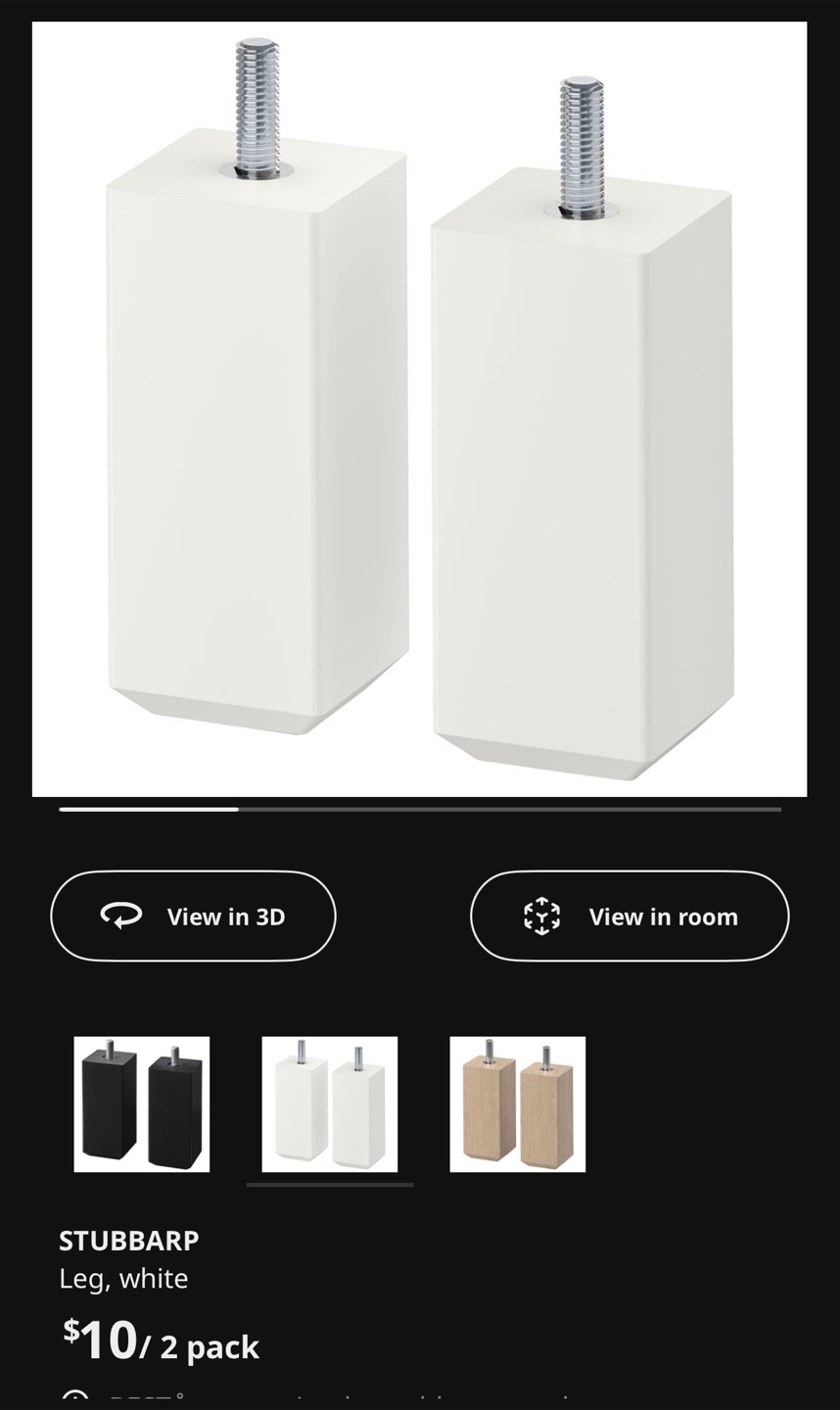 IKEA BESTA White Frame w/ STUBBARP Legs - 60x40x64 cm - photo 5