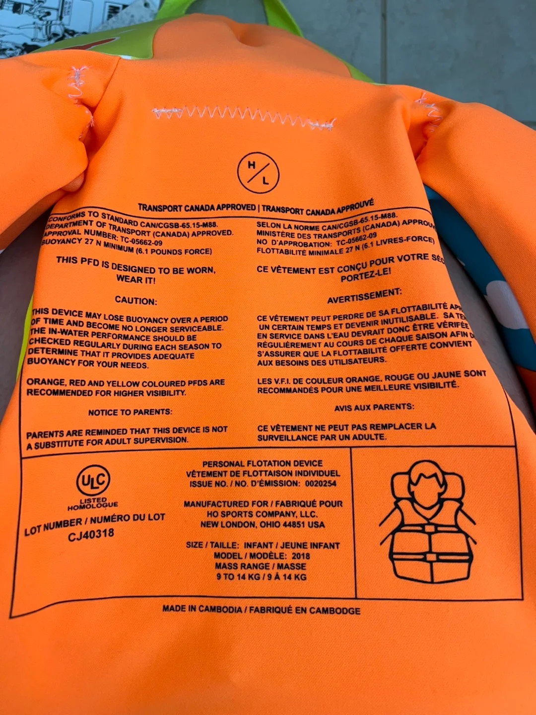 Hyperlite Wake Co. Infant Life Jacket (9-14 kg) image indicator(2)