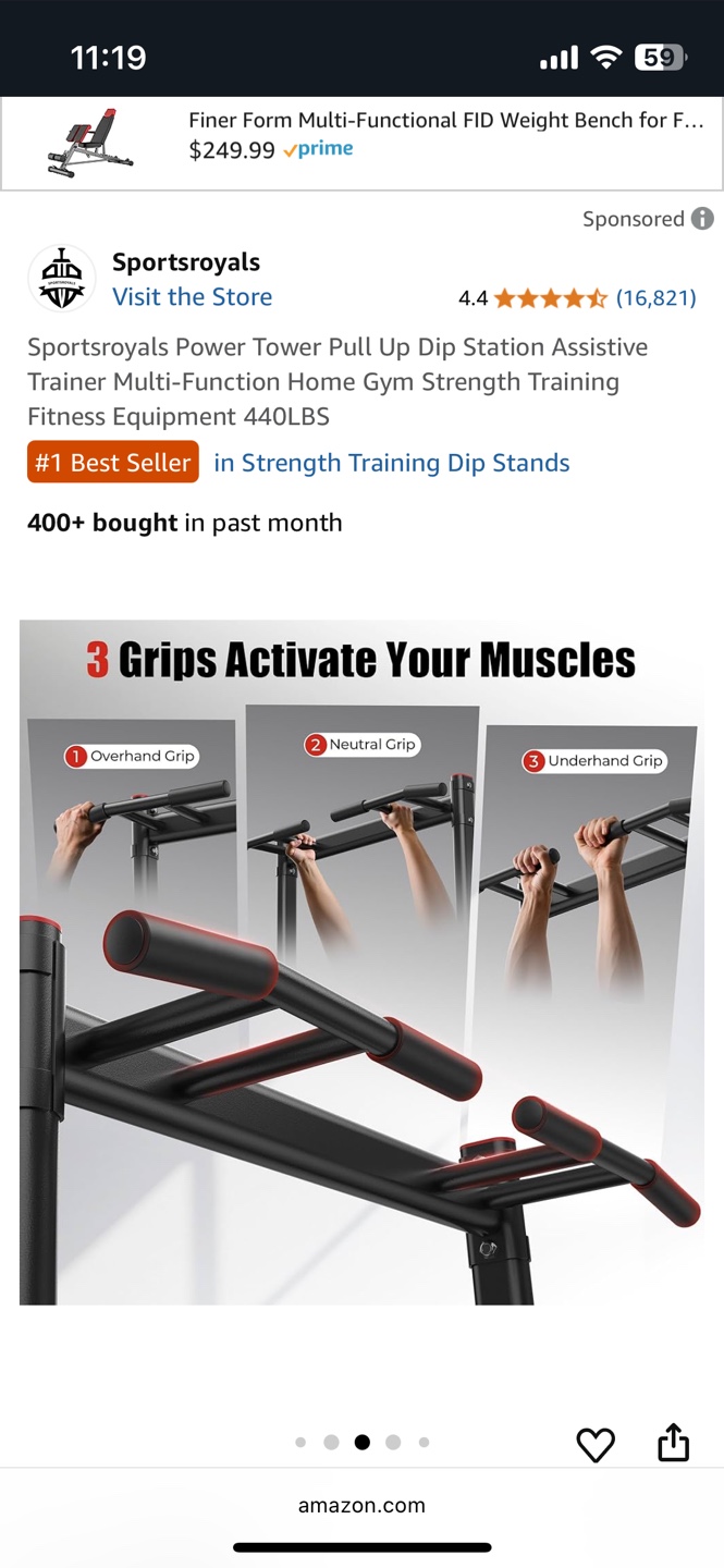 Sportsroyals Power Tower Pull Up Dip Station - photo 2