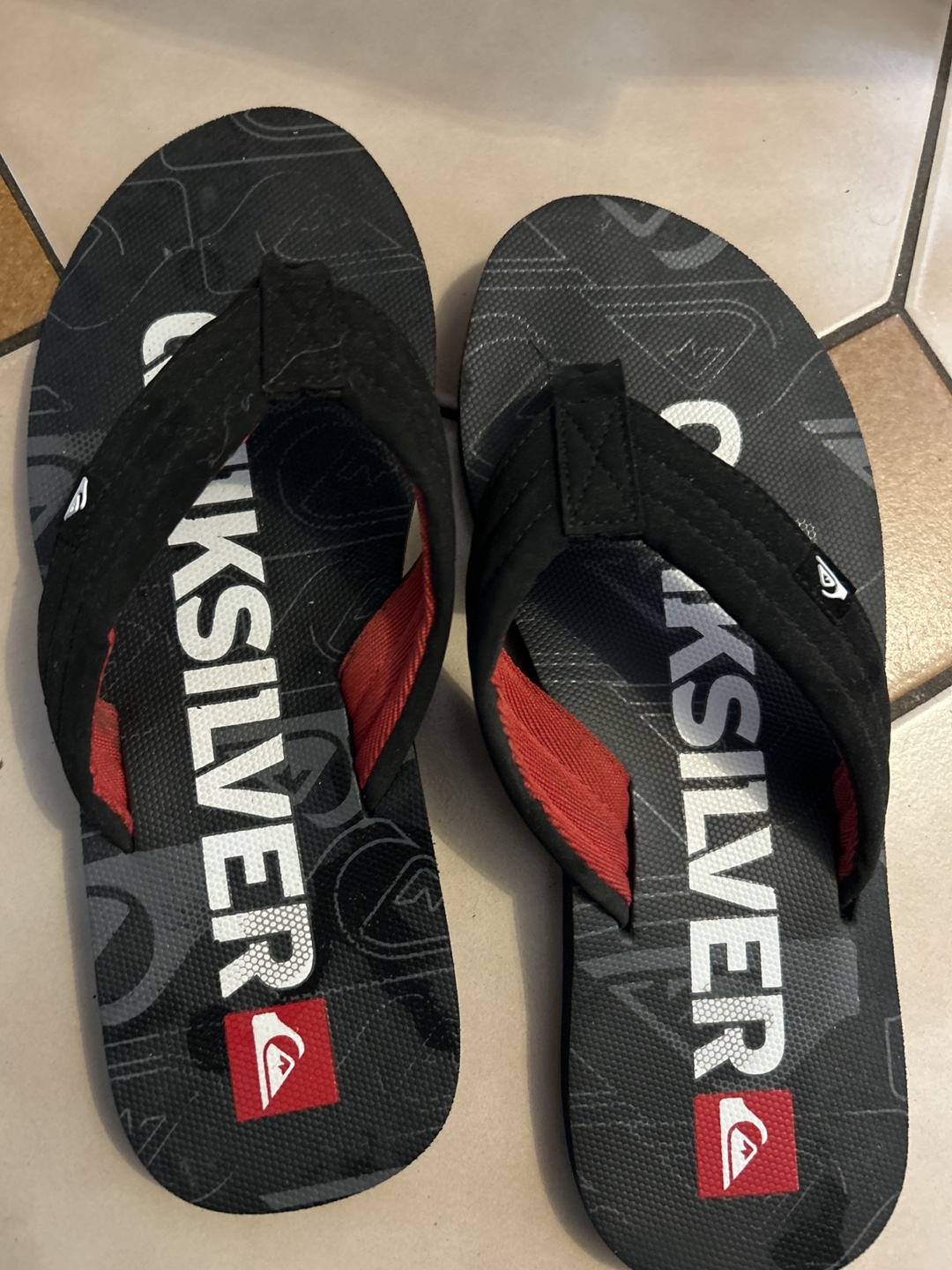 Quiksilver Black Flip Flops
