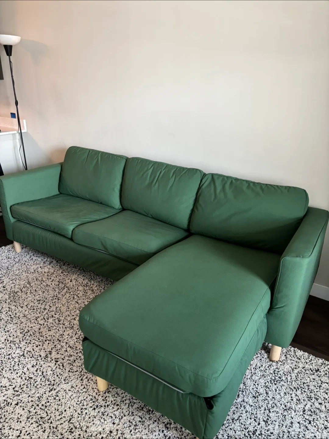 IKEA Green PÄRUP Sofa with Chaise image indicator(3)