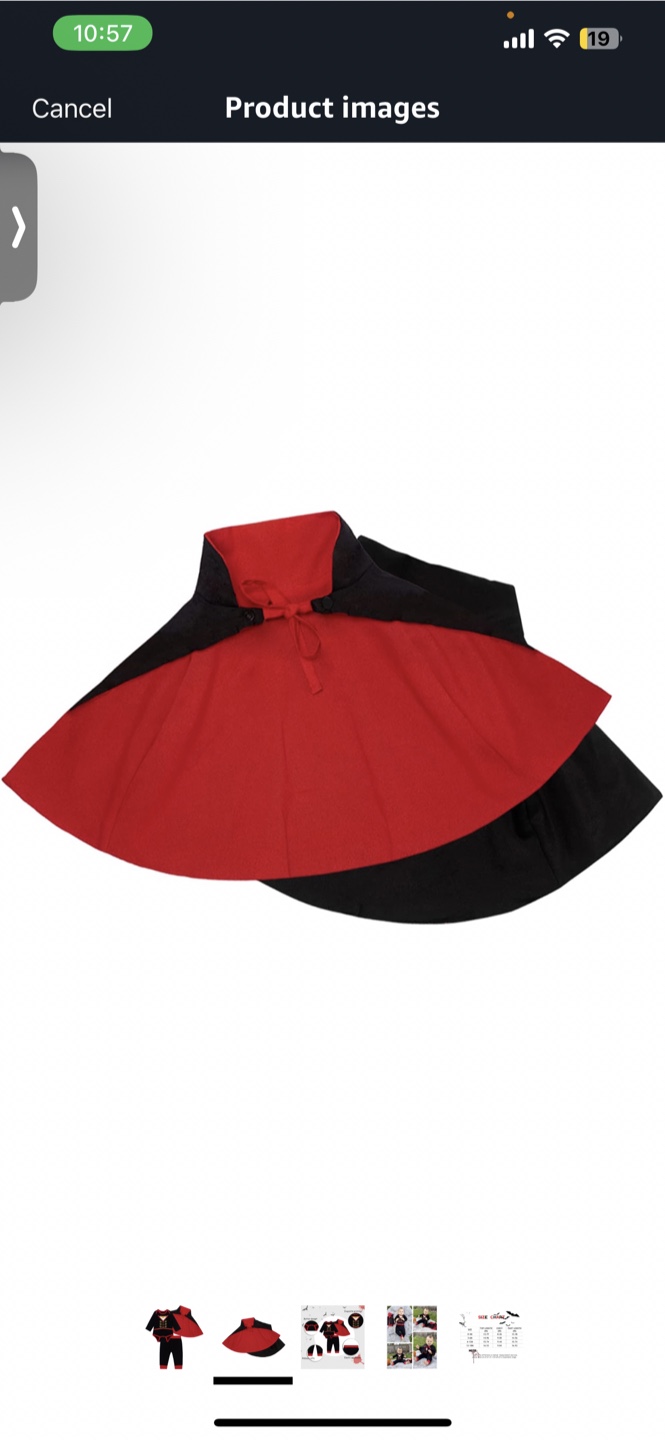 Bakjuno Baby Vampire Halloween Costume - Red/Black - photo 2