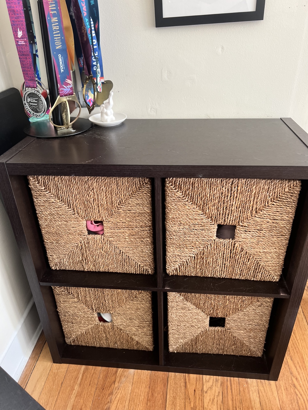 Brown 4-Cube Storage Shelf