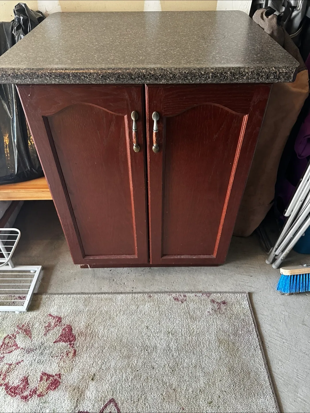 Brown Cabinet with imitation Granite Top thumbnail