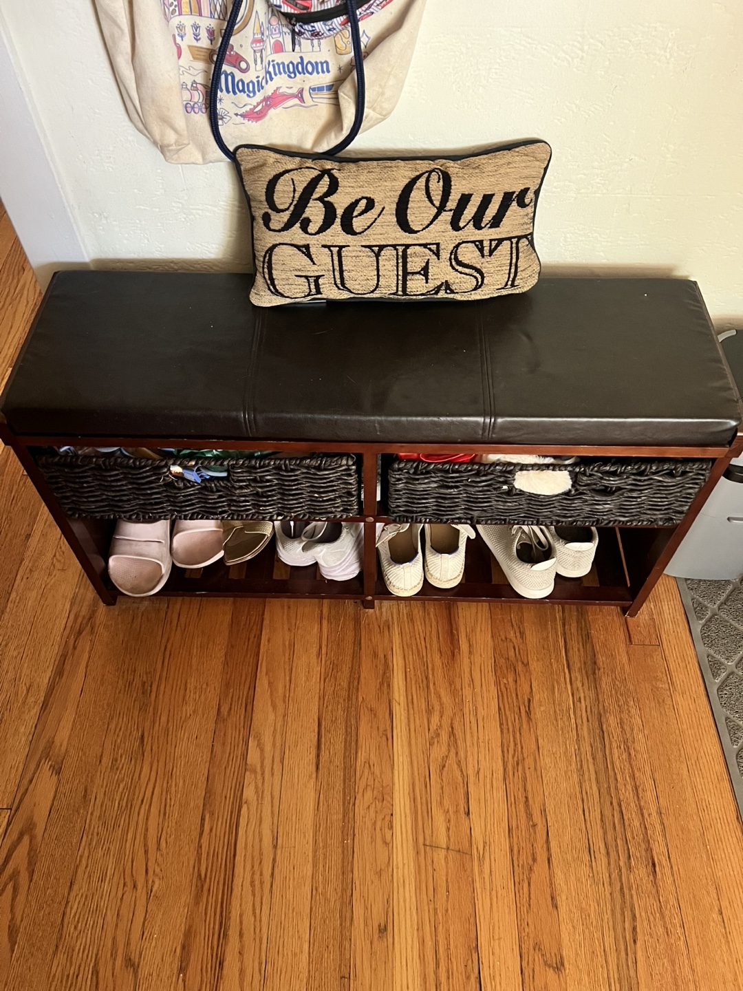 Storage Bench with Shoe Rack