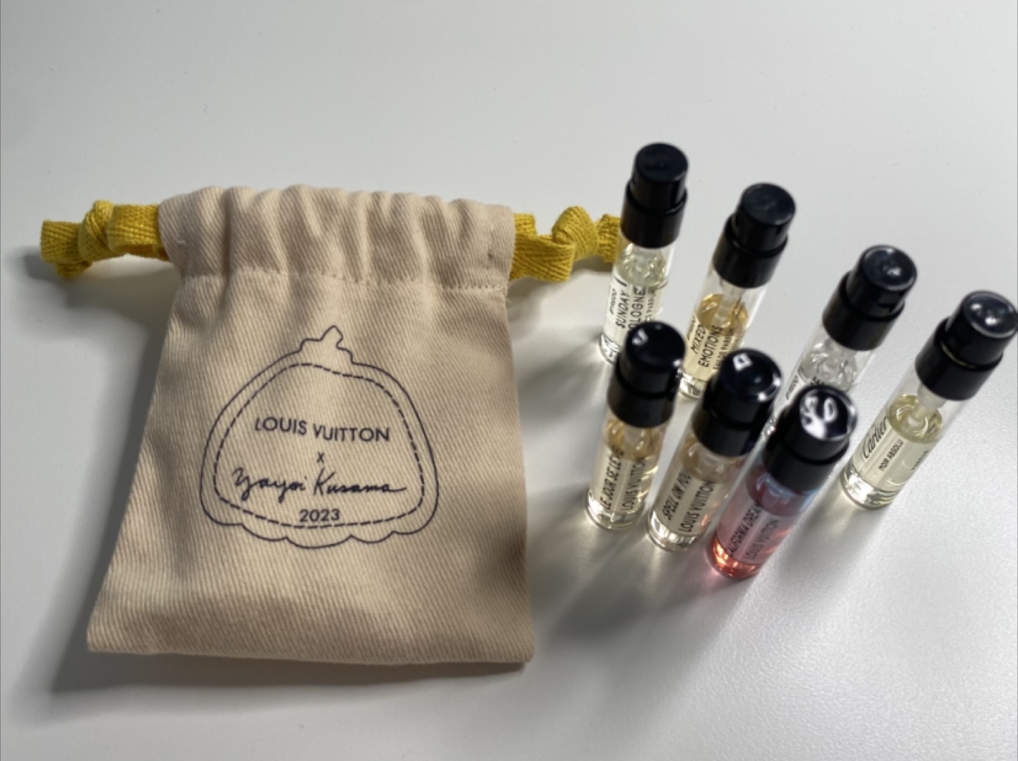 Louis Vuitton, Byredo, and Cartier Fragrance Sample Set