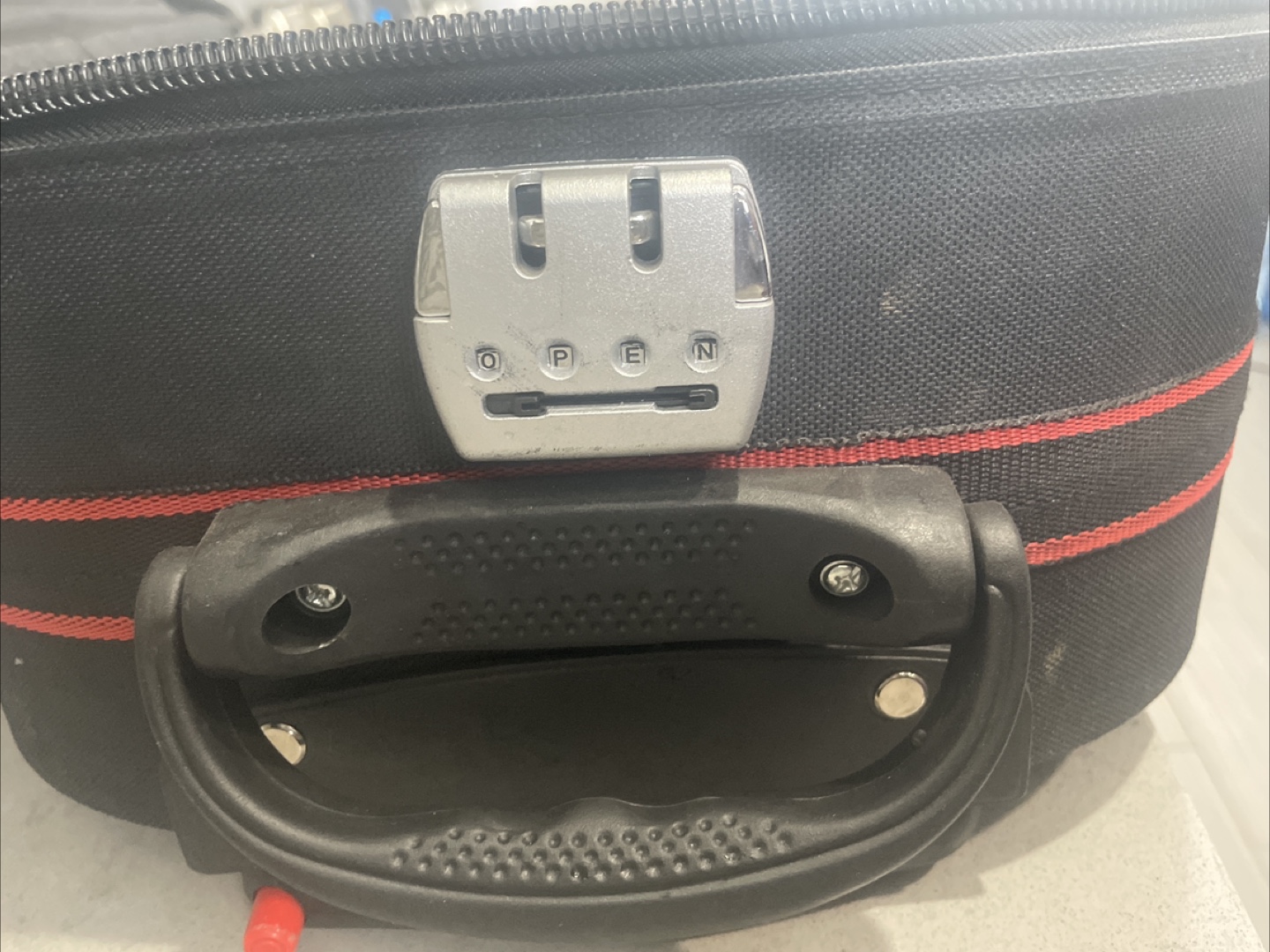 Rolling Suitcase - Black with Red Stripes - photo 4