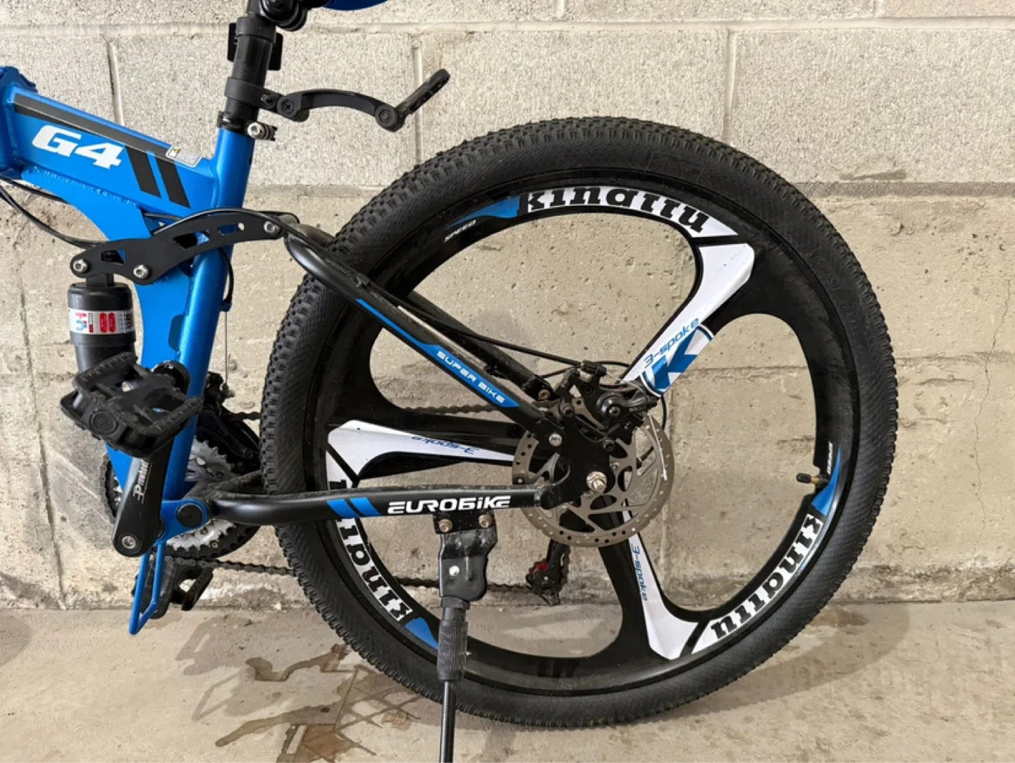 Eurobike G4 Folding Mountain Bike - Blue image indicator(2)