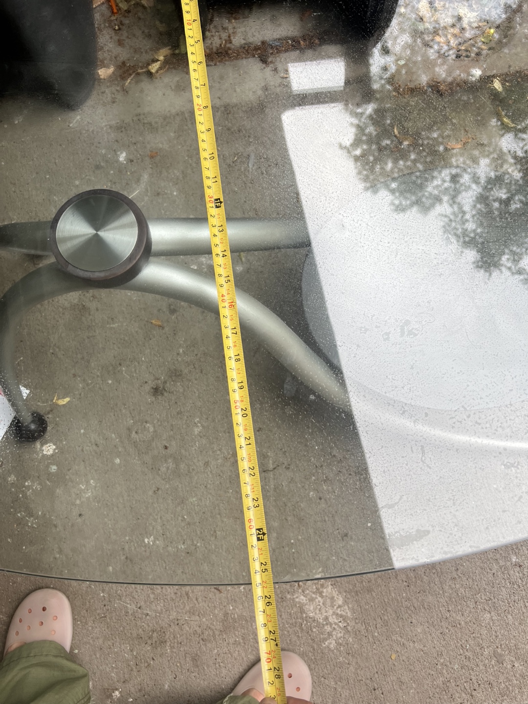 Glass Top Coffee Table with Shelf - photo 4